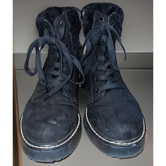 Madden Girl Ankle High Combat Boots Lace-Up And Zipper Size 9 Black - Picture 5 of 10